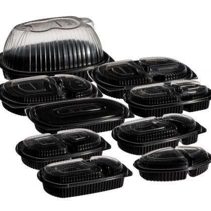 Caixa Take Away Tampa 2 Divises 26X18.5X2.5cm Pack 101