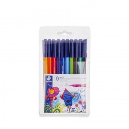 Caneta Ponta Fibra Staedtler 10 Cores 1MM