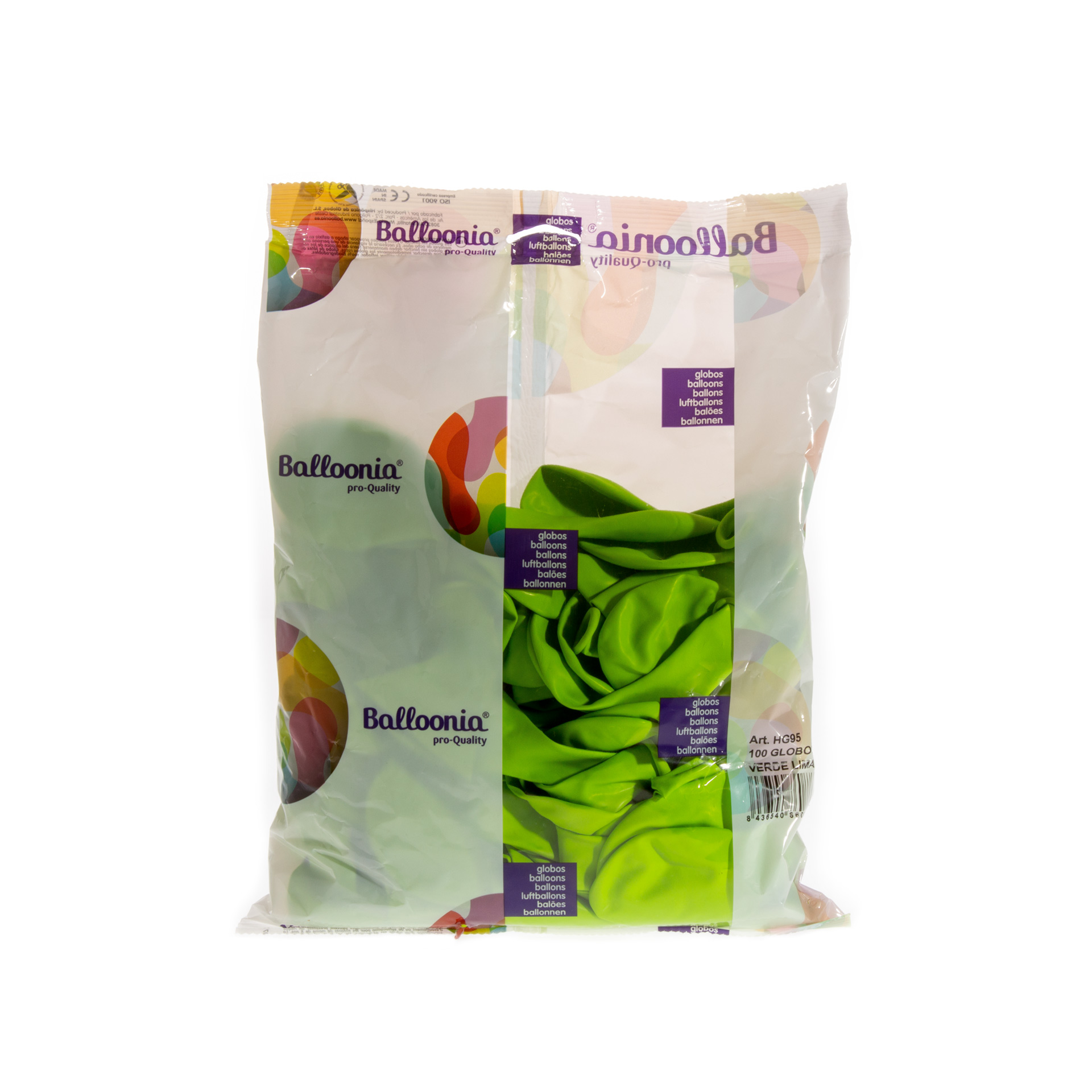 Balões Balloonia Verde Lima Pack 100