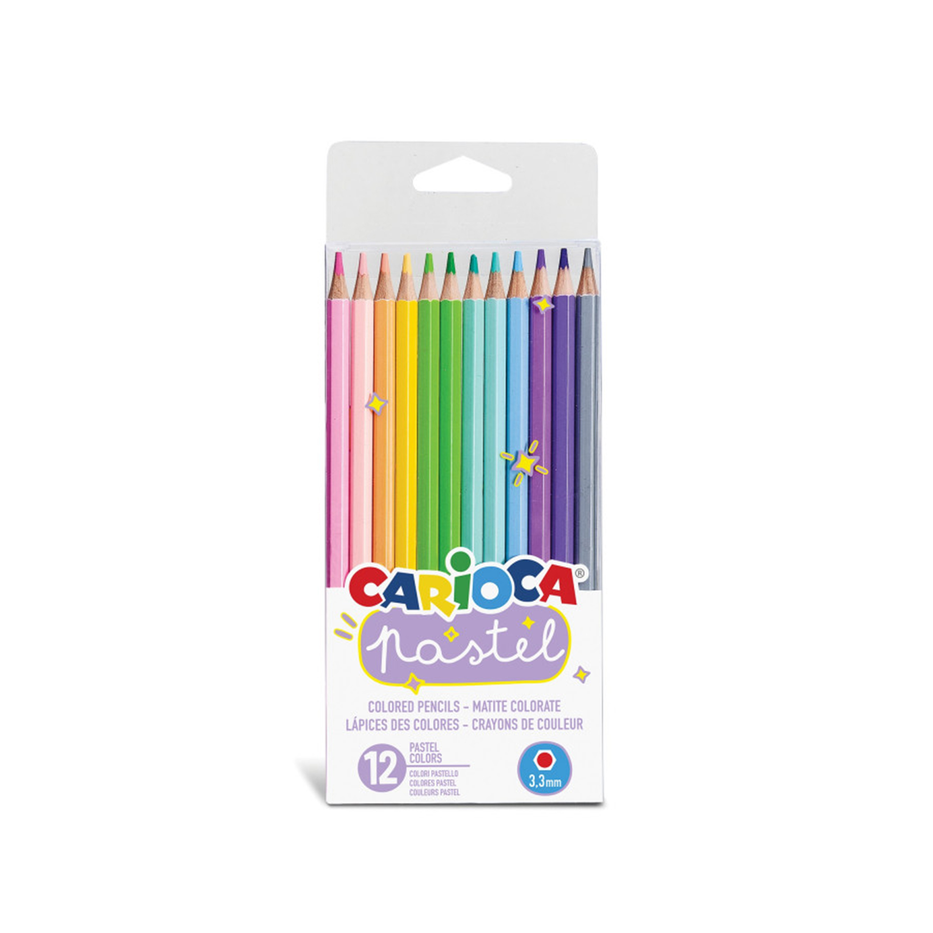 Lápis Cor Carioca Pastel 12 Cores