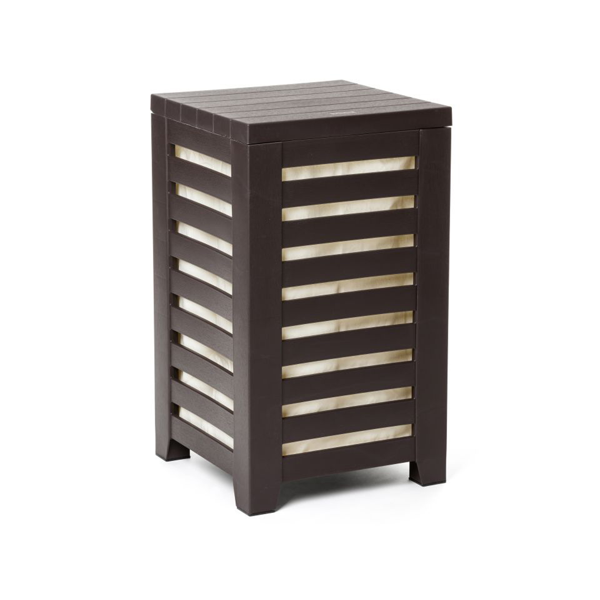 Cesto de Roupa Lombok Castanho 34X34X58CM