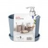 Conjunto Lavatrio 3 Peas BaobabBlue Mist 15X8.2X17CM