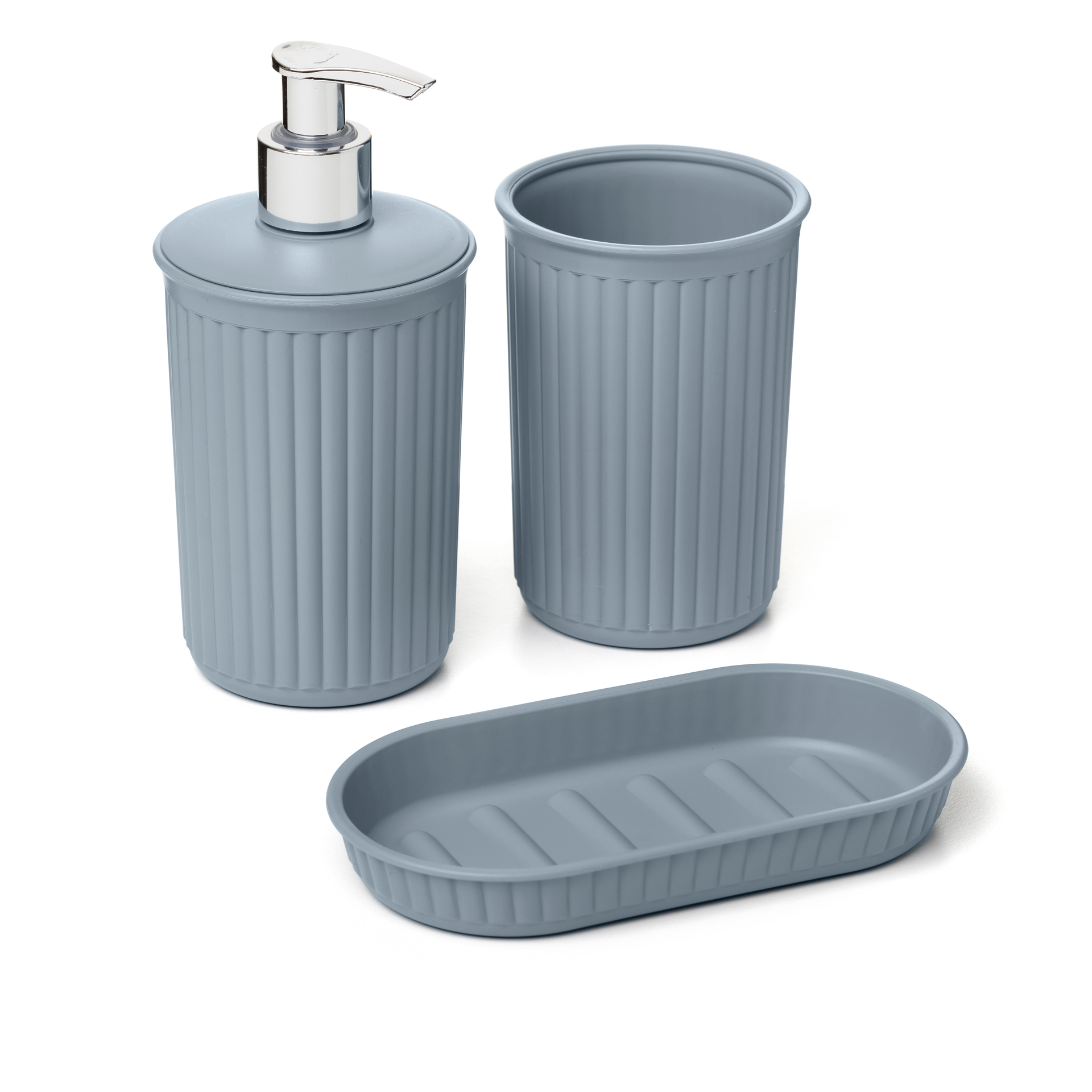 Conjunto Lavatório 3 Peças Baobab Blue Mist 15X8.2X17CM