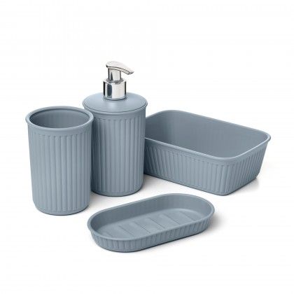 Conjunto Lavatrio 4 Peas Baobab Blue Mist 17X11.3X16.5CM