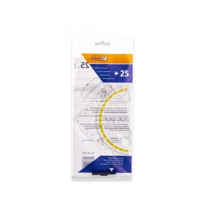 Esquadro Plástico First Geométrico 25cm Esquadro Plástico First Geométrico 25cm