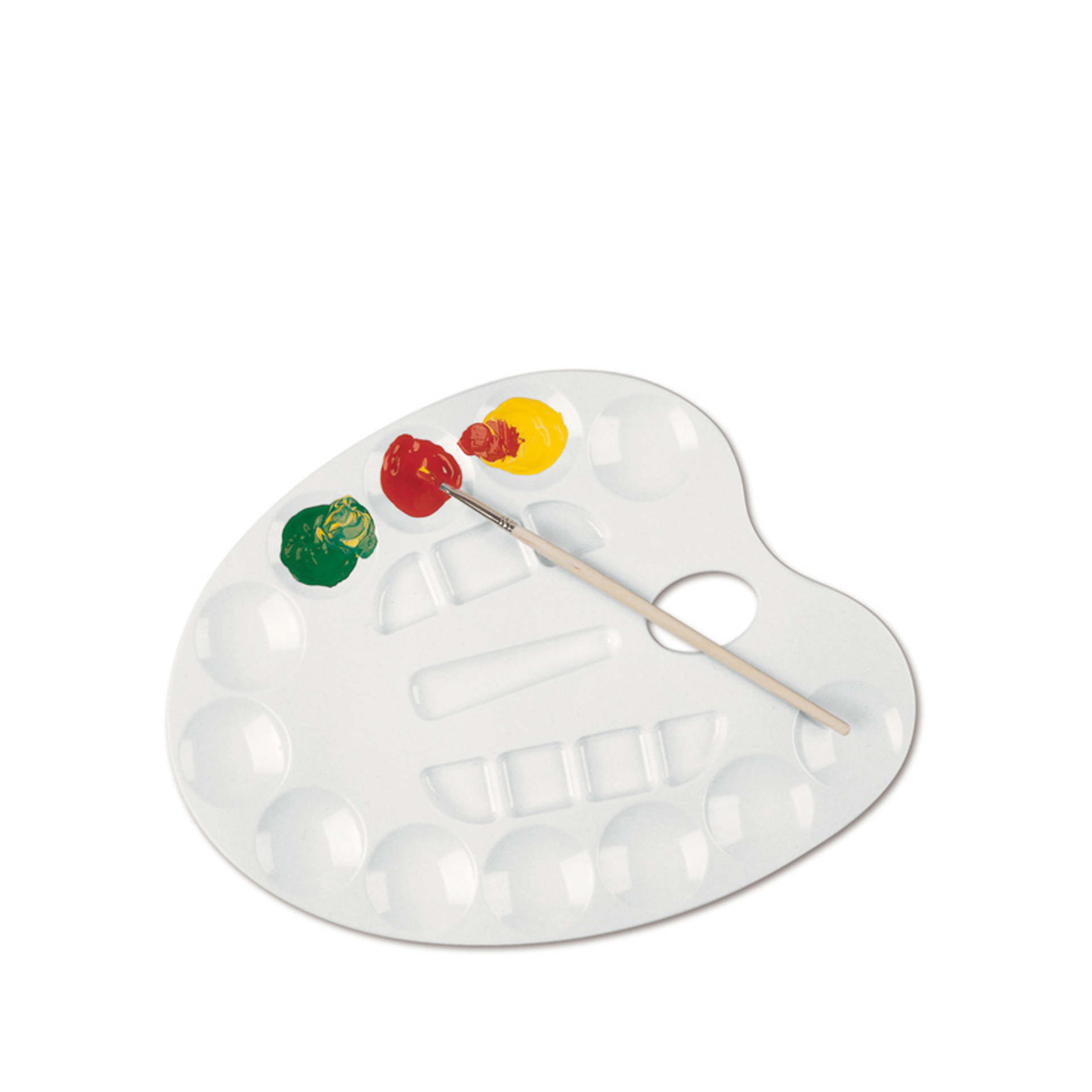 Paleta Poliestireno Primo Oval Branco 32.5X27X8cm