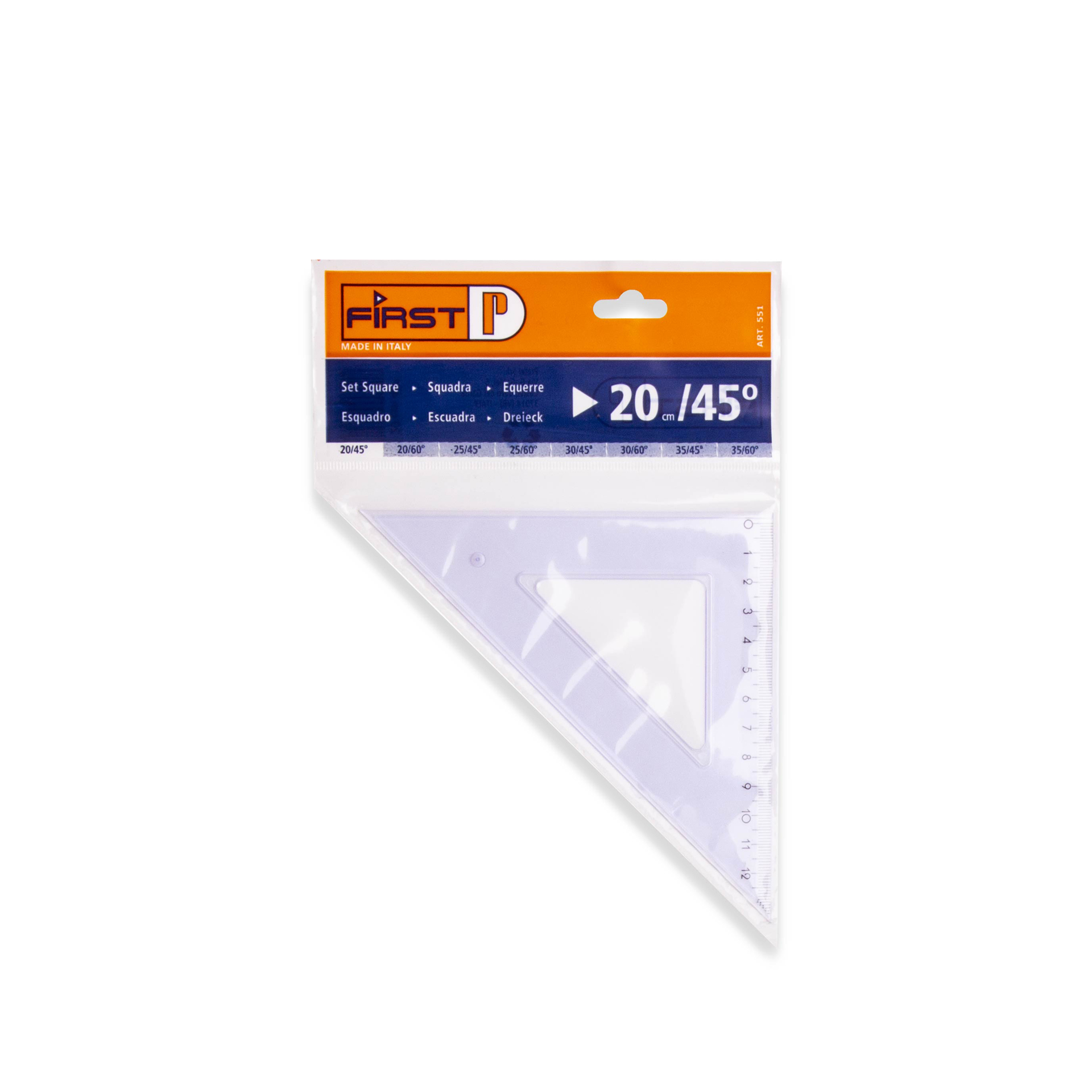Esquadro Plástico First 20cm/ 45º