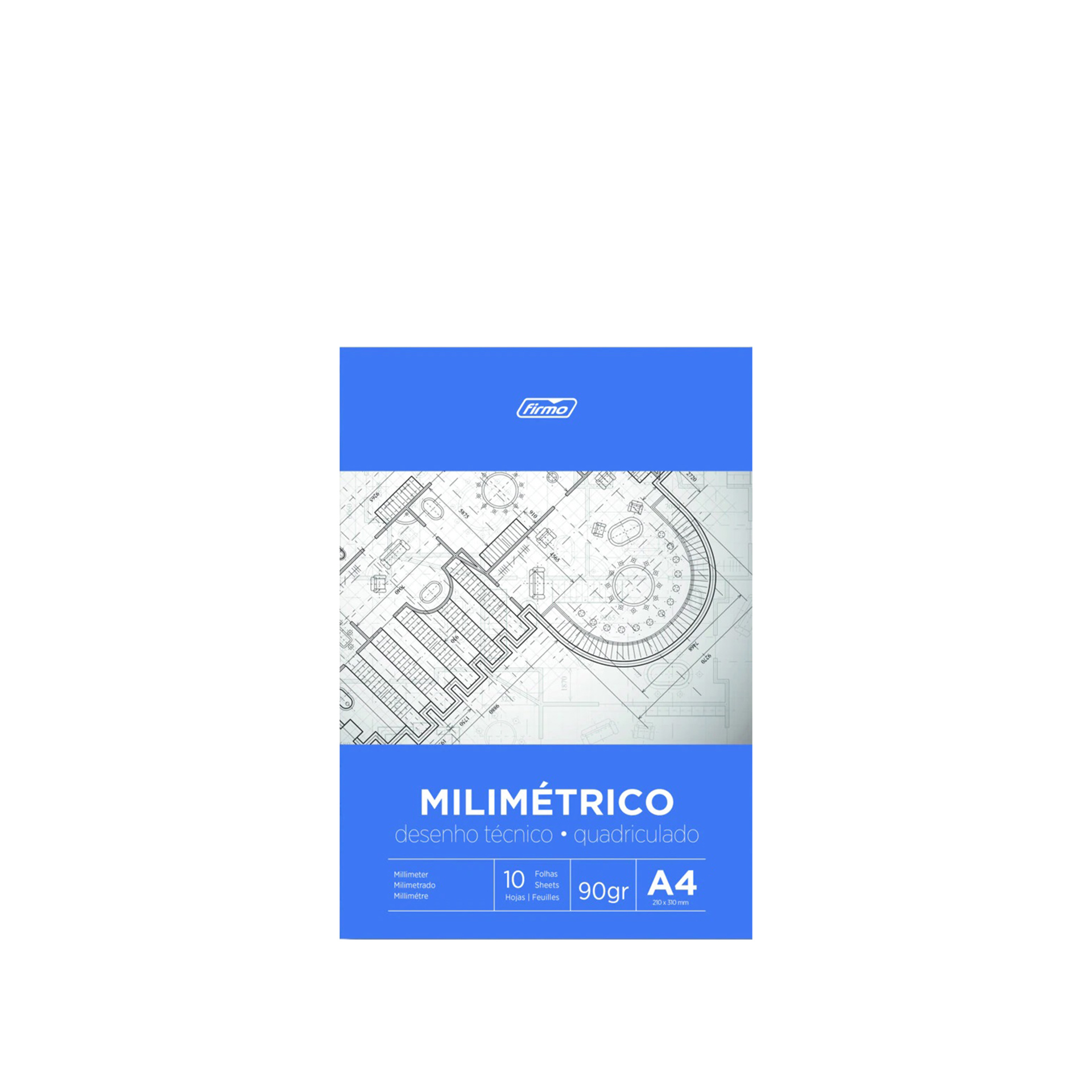 Bloco Papel Milimetrico A4 10F 90gr