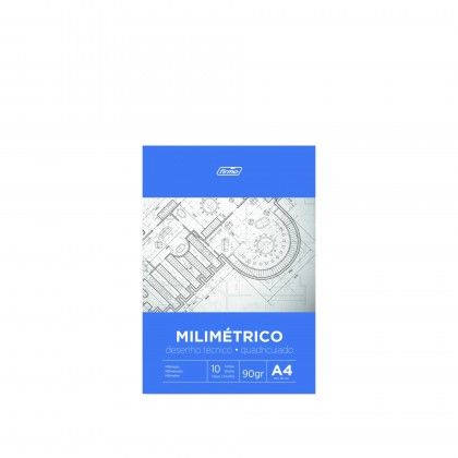 Bloco Papel Milimetrico A4 10F 90gr