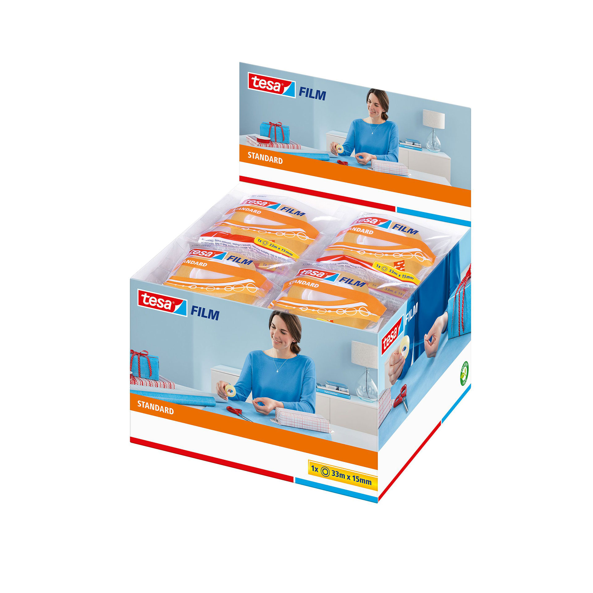 Rolo Fita Cola Tesa 15mmx33m Transparente