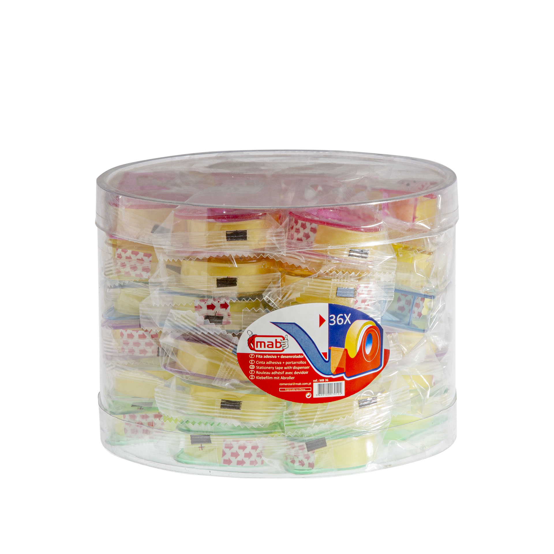 Rolo Fita Cola Mab com Desenrolador 12mmX10M