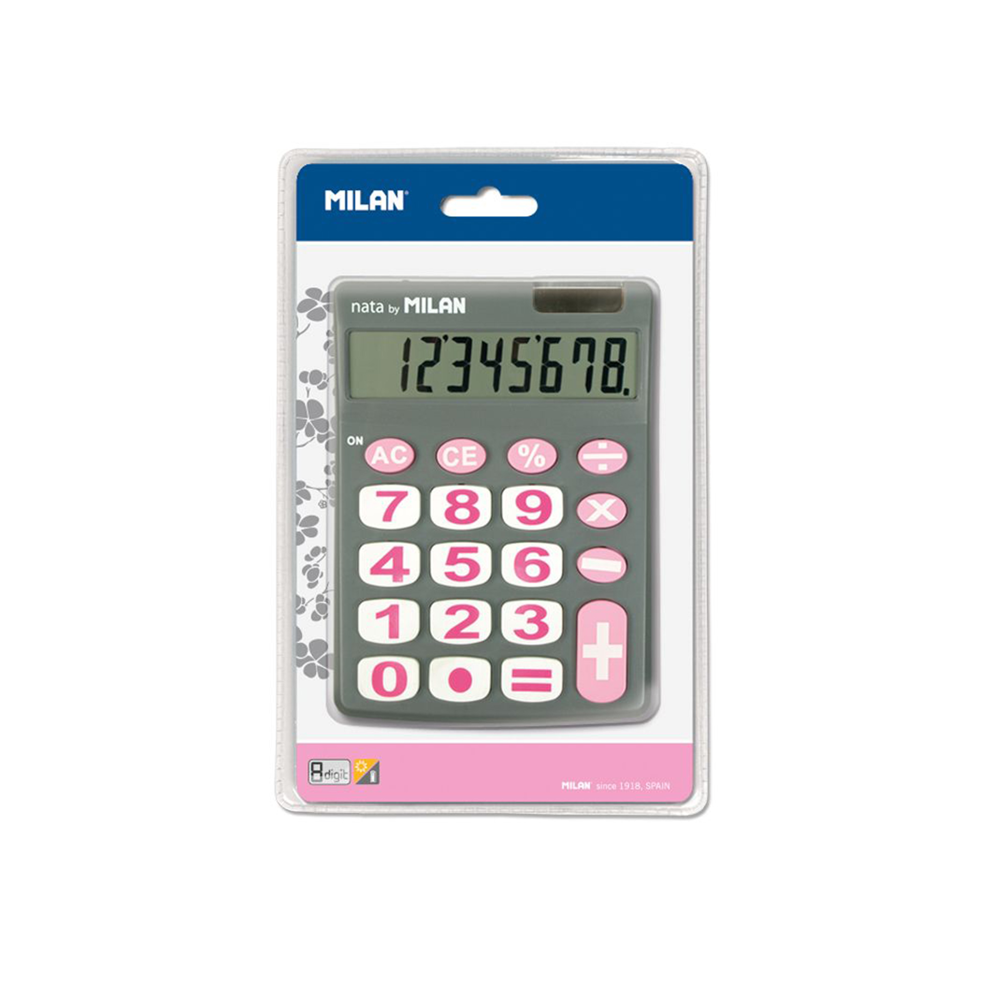 Calculadora Milan Cinza 8 Dígitos