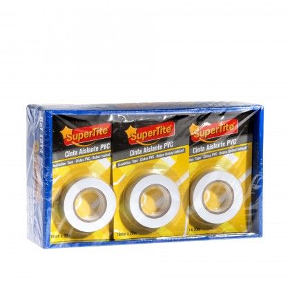 Fita Isoladora Branca Pvc Supertite 19mmX20m