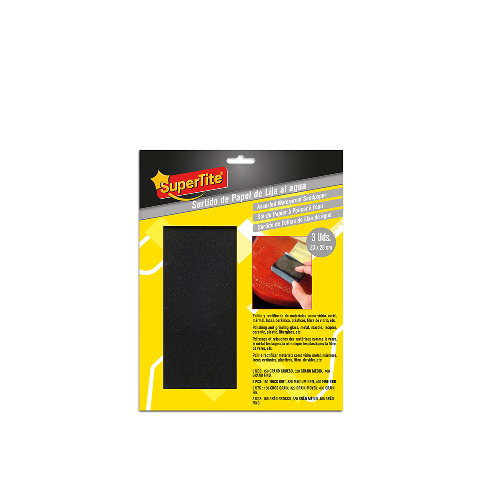 Folha Lixa Supertite Vidro 23X28cm