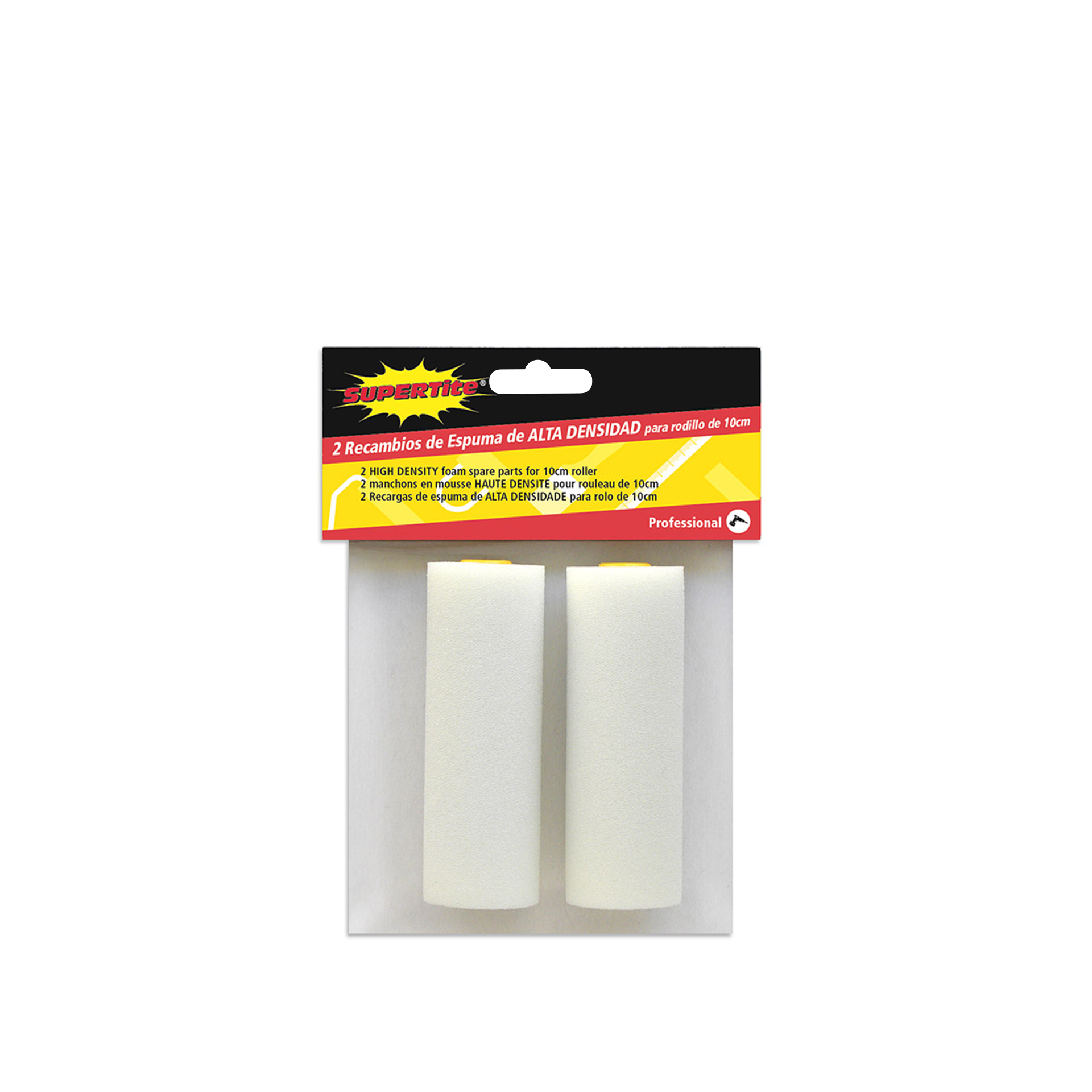 Recarga Espuma Rolo Pintura Supertite 10cm Pack 2
