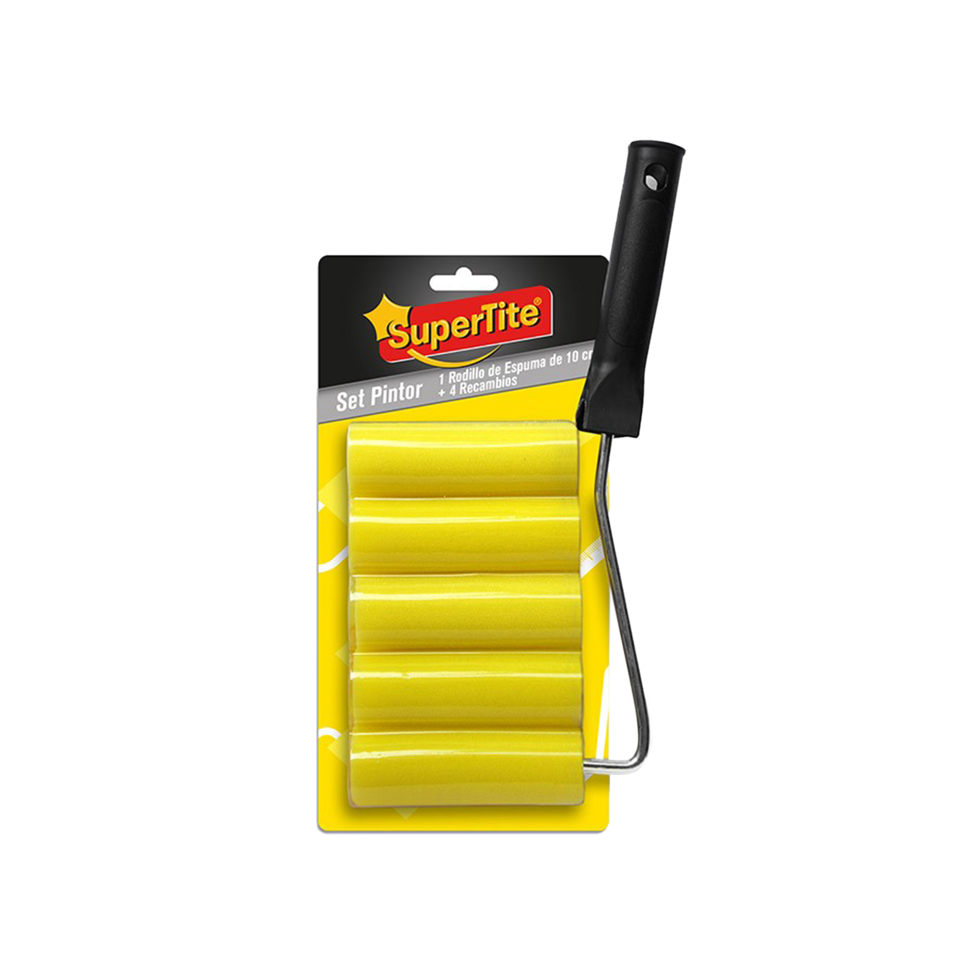 Rolo Pintura Supertite Espuma 10cm + 4 Recarga