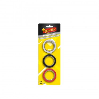 Fita Isoladora Pvc Supertite 19mmX8m Pack 3