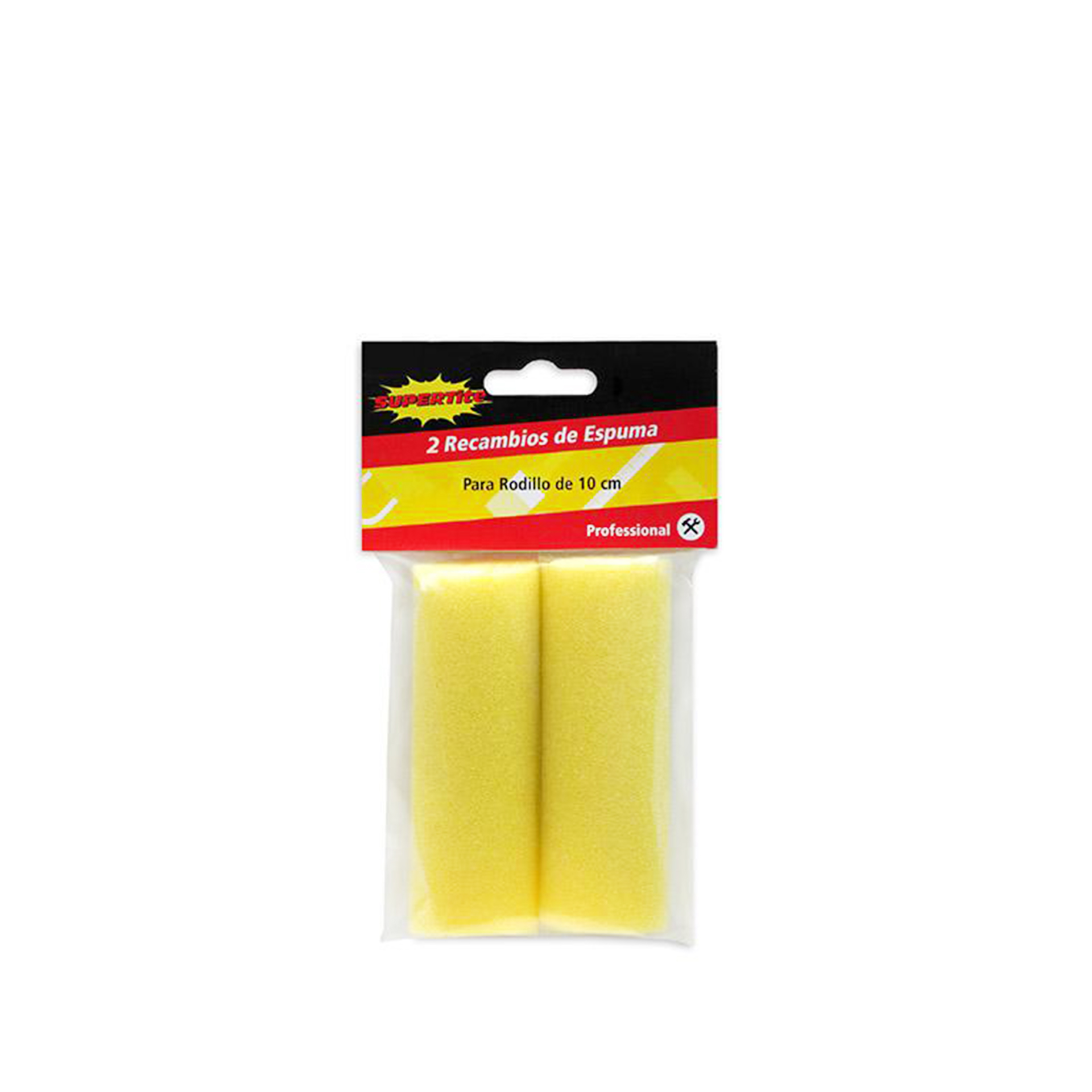 Recarga Espuma Rolo Pintura Supertite 10cm Pack 2