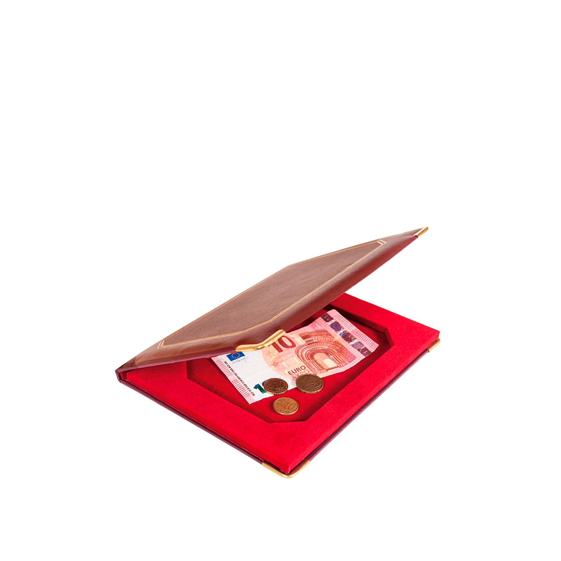 Caixa Porta Contas Pele 17X22X2CM