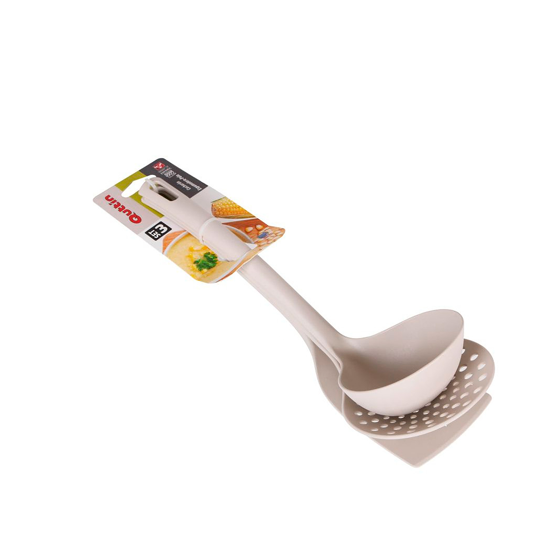Conjunto 3 Utensílios Cozinha Nylon Branco