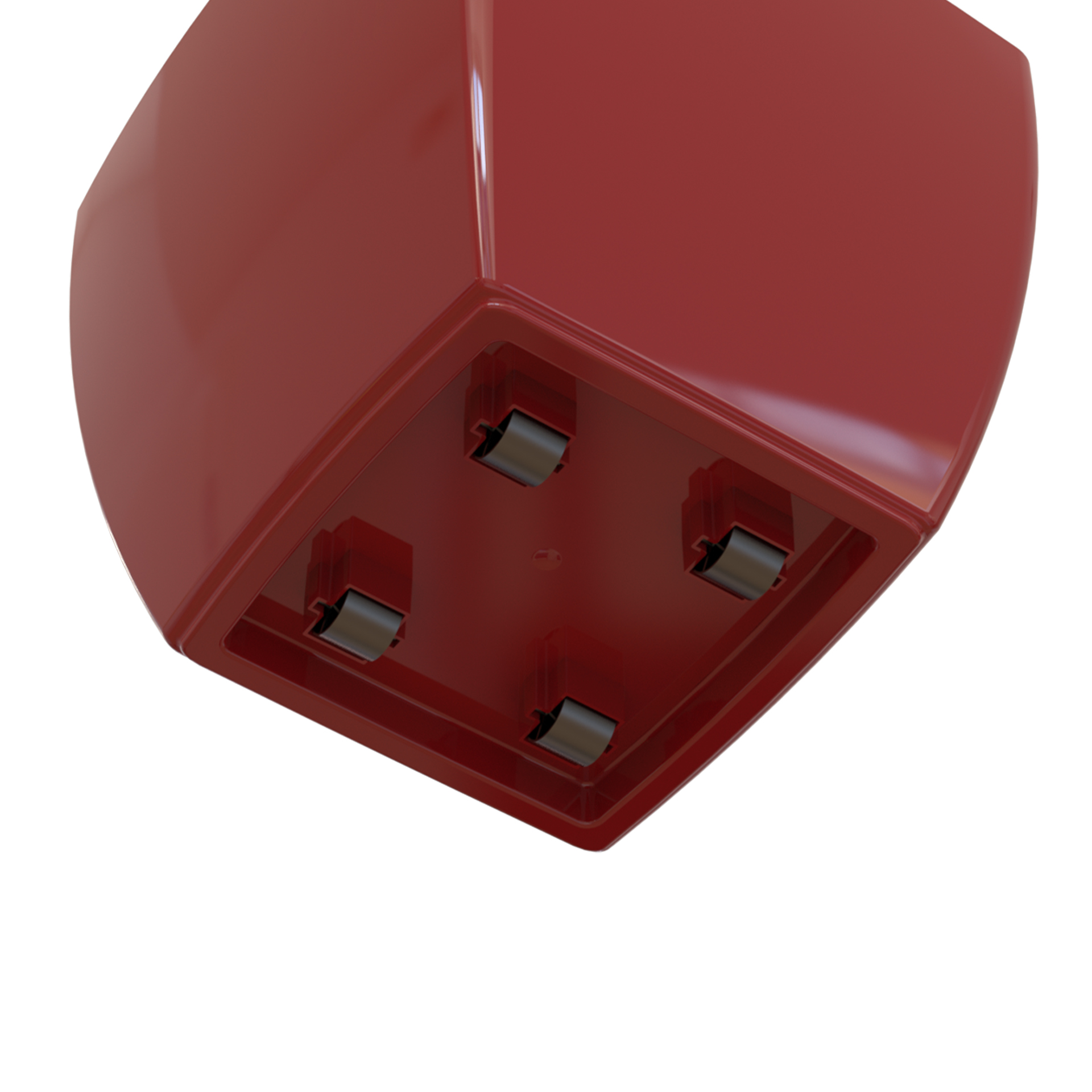 Vaso Siena Com Rodas 40X40X36cm Vermelho Escuro