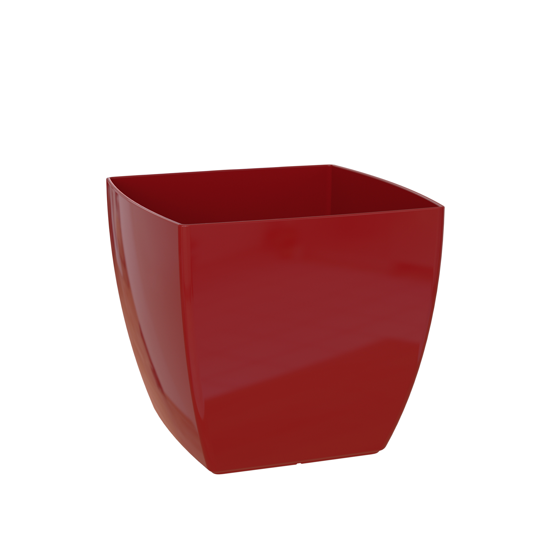 Vaso Siena Com Rodas 40X40X36cm Vermelho Escuro