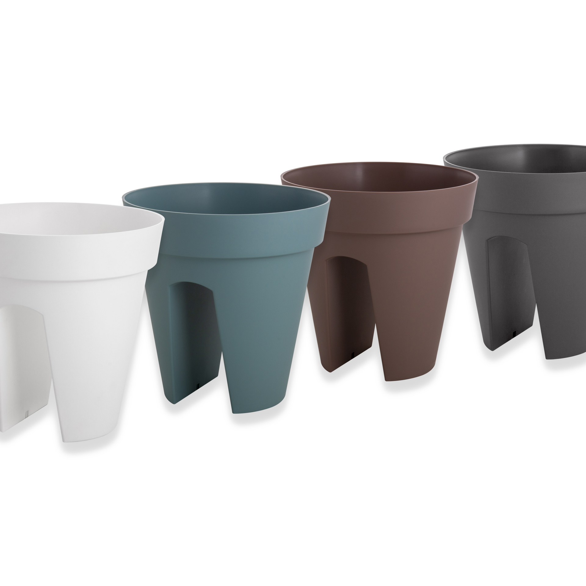 Vaso Capri Varanda Ø30X30cm 10L Cinza Claro