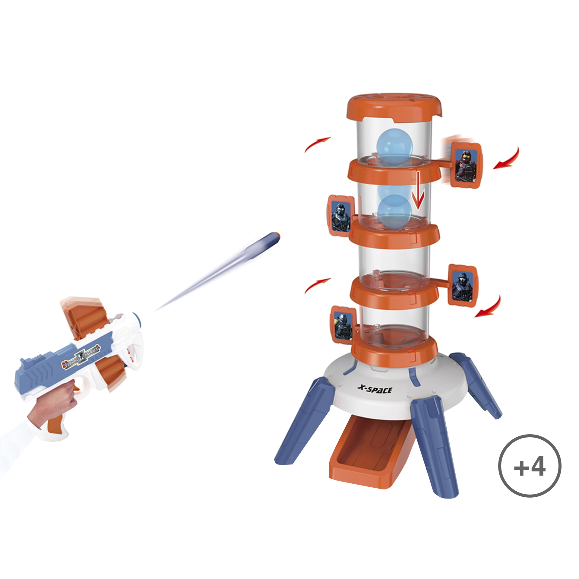 Pistola Lança Dardos 19.5X18.5X33.5CM
