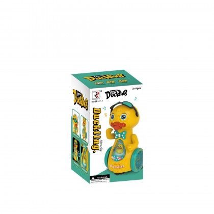 Pato Movimento Luz E Som Amarelo 20.5CM