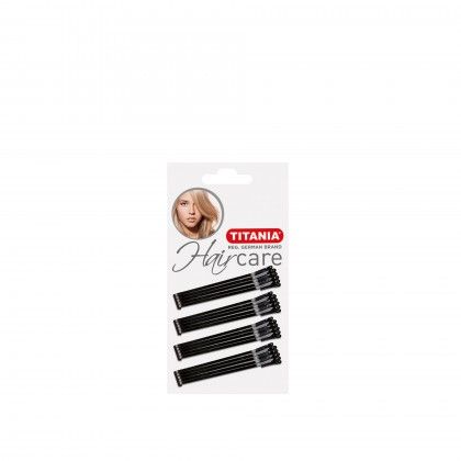 Ganchos Liso Cabelo Titania Preto 7cm Pack 20