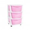 Gaveteiro Beb Polipropileno Kids 3 Gavetas Rosa