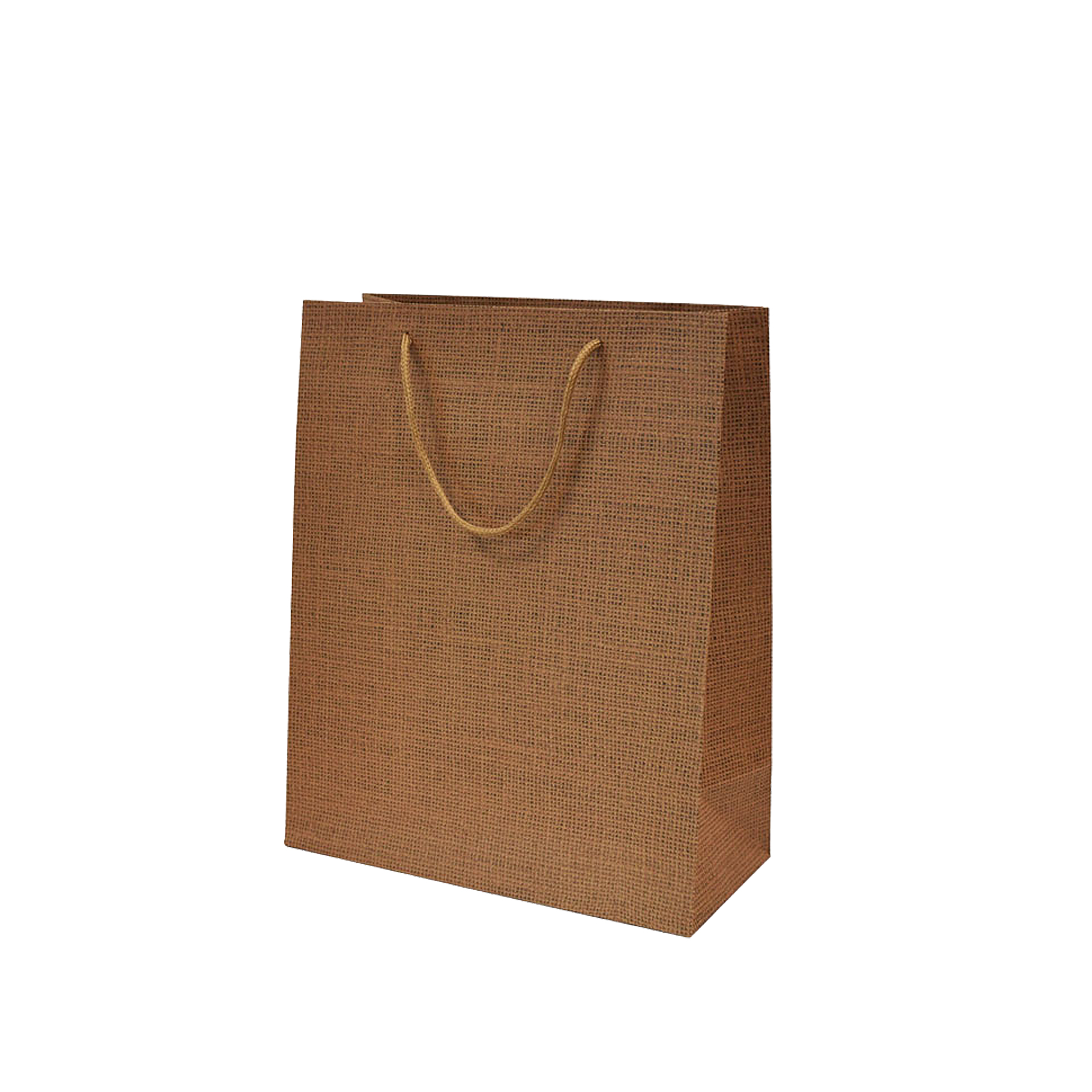 Saco Papel Asa Cordão 26X12X32cm Kraft Juta