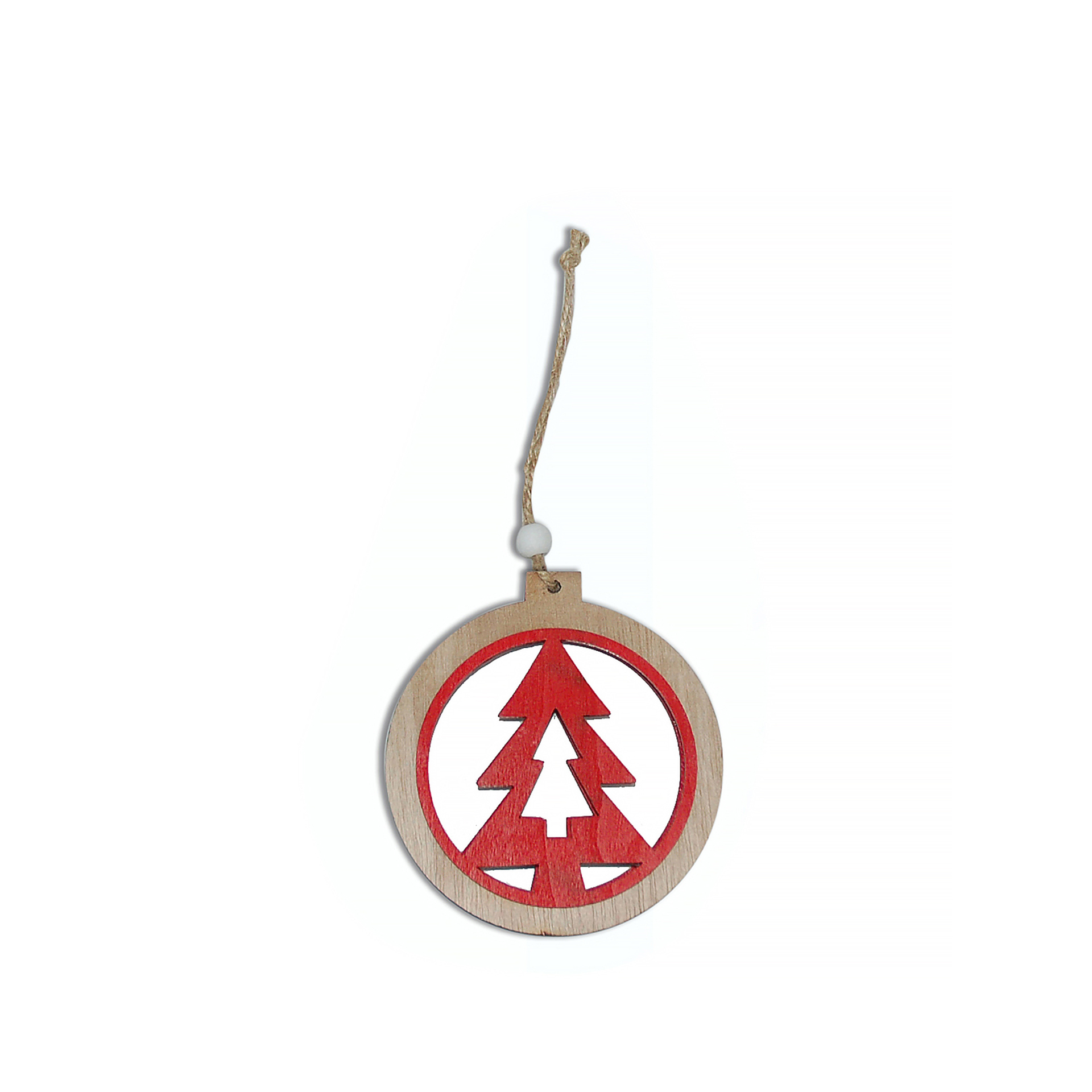 Bola Madeira Árvore Vermelha