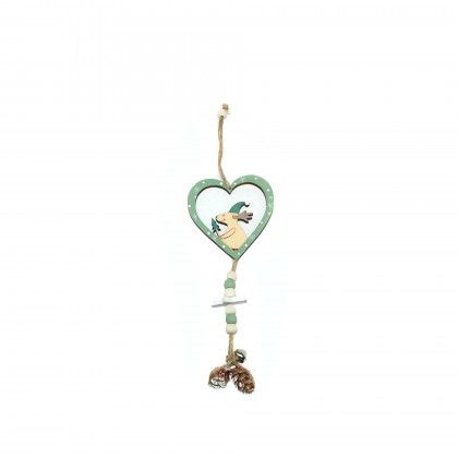 Pendente Cora��o Rena Verde