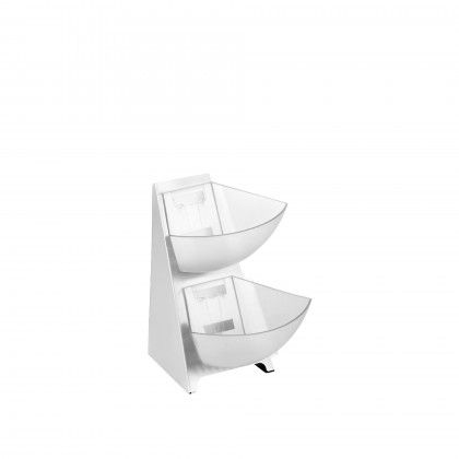 Suporte com 2 Bandejas Inox 19X24X28cm