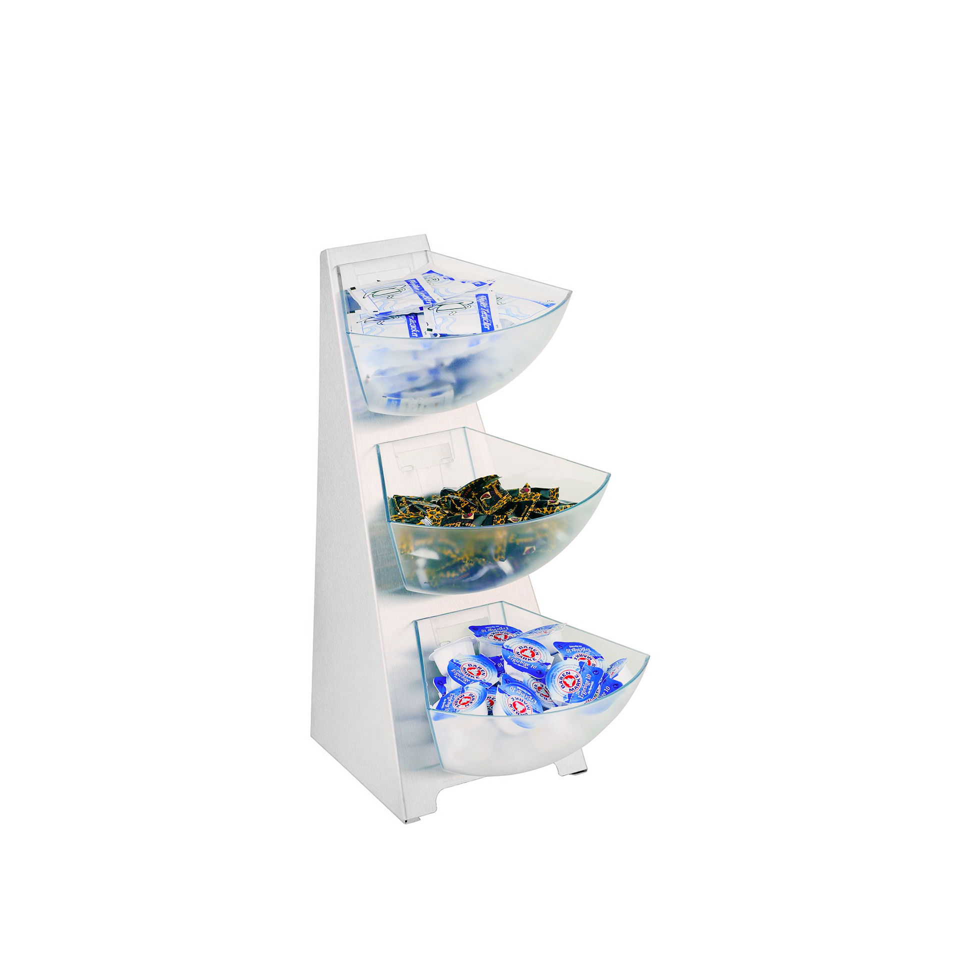 Suporte com 3 Bandejas Inox 19X24X41cm