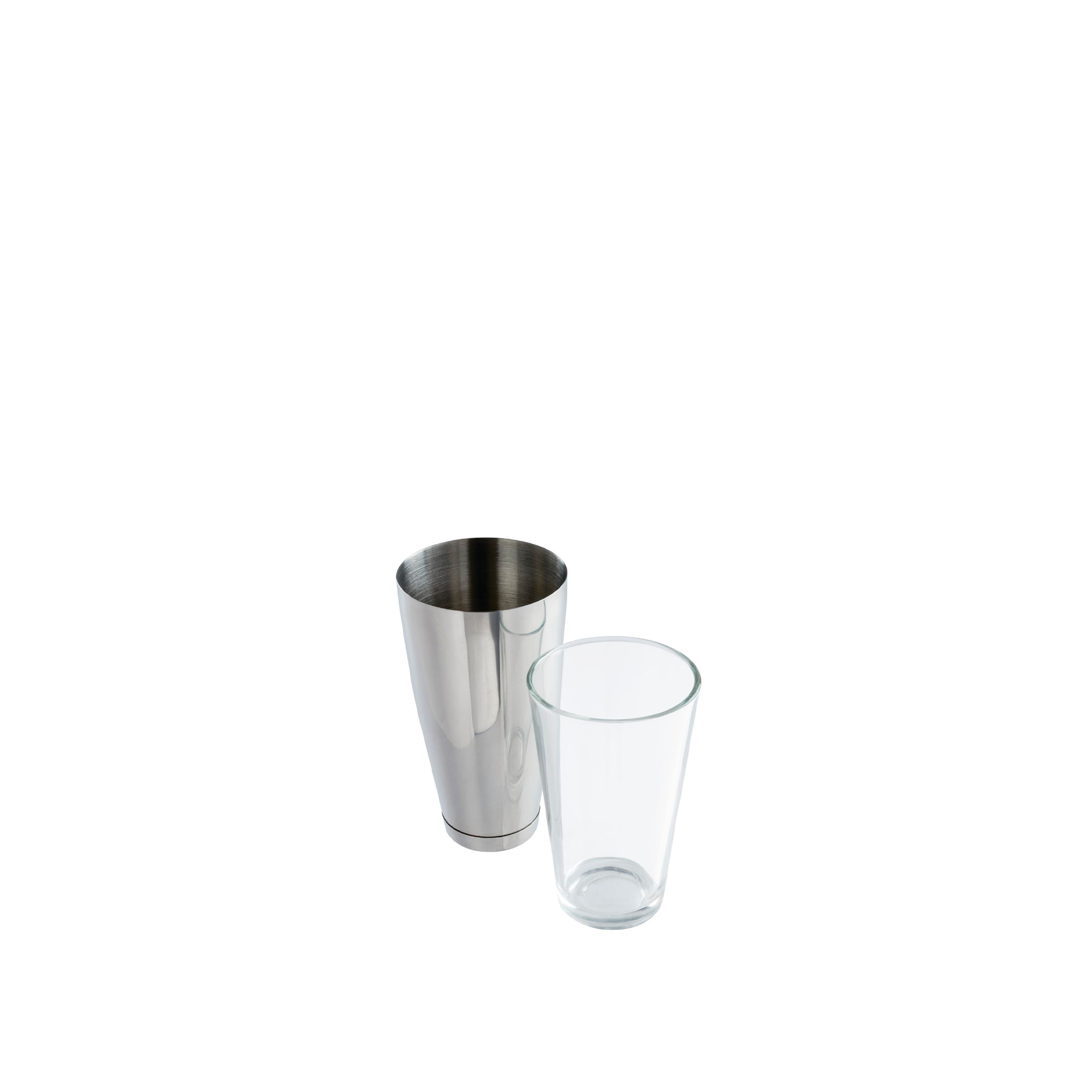 Conjunto Shaker Inox Boston 700ml + Copo Vidro 400ml