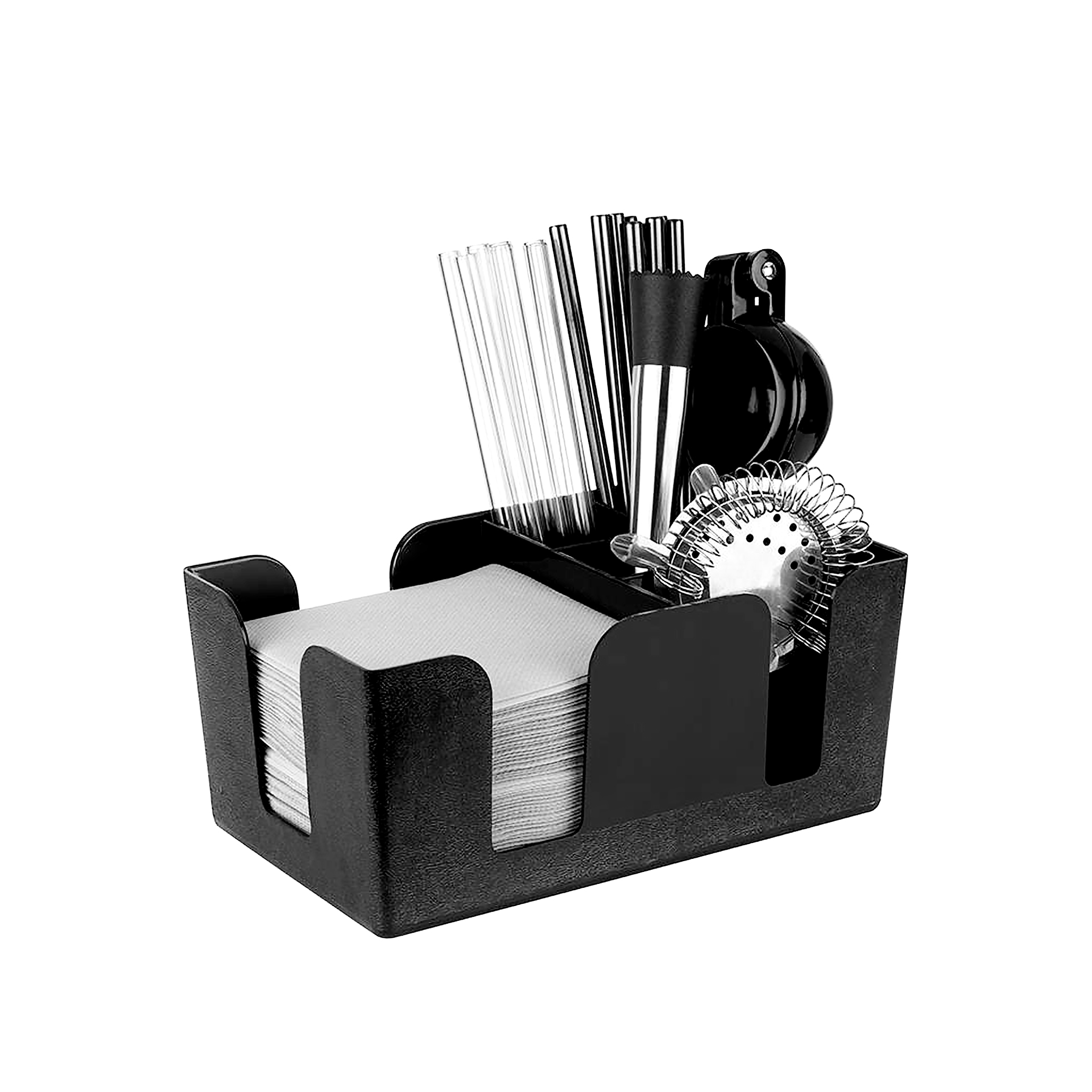 Organizador para Bar Plástico Preto 24X15X11cm