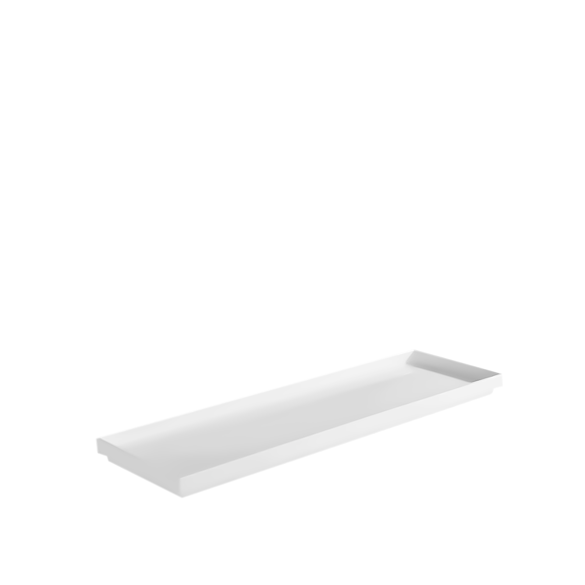 Bandeja Melamina Asia Plus Retangular Branca 53X16.2cm