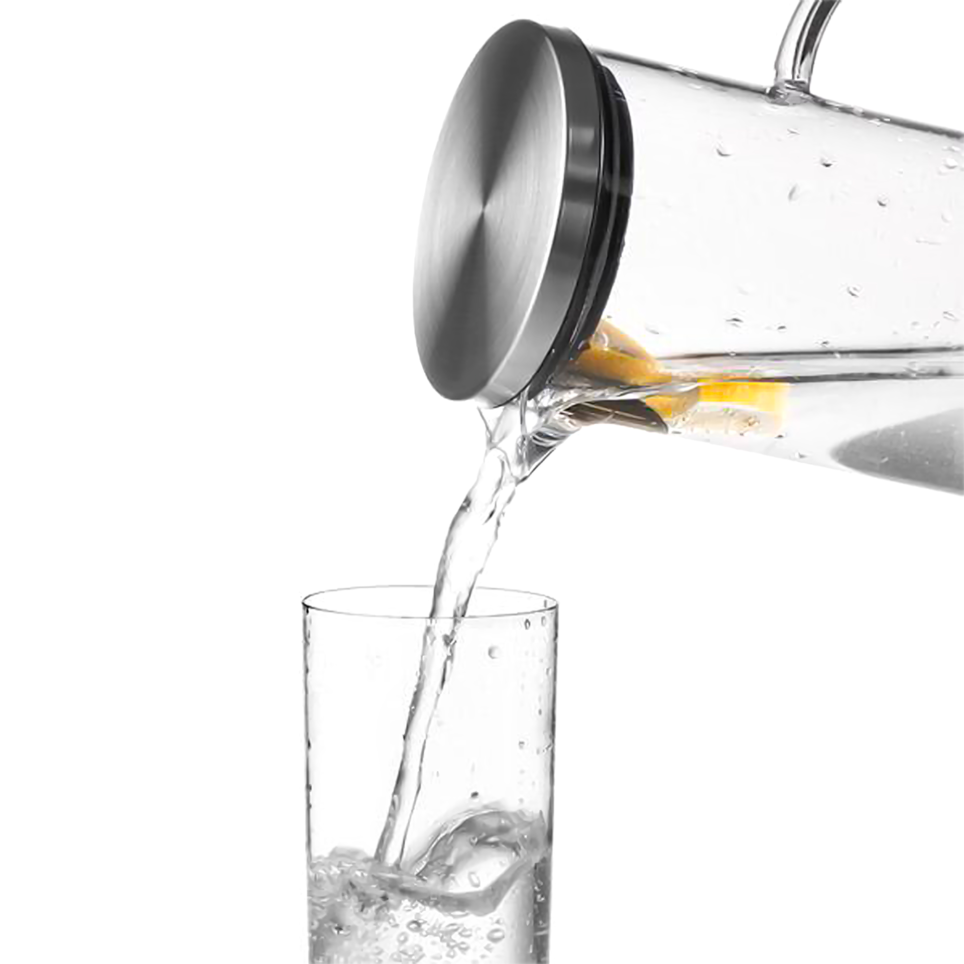 Jarro Vidro com Tampa Inox 1500ml