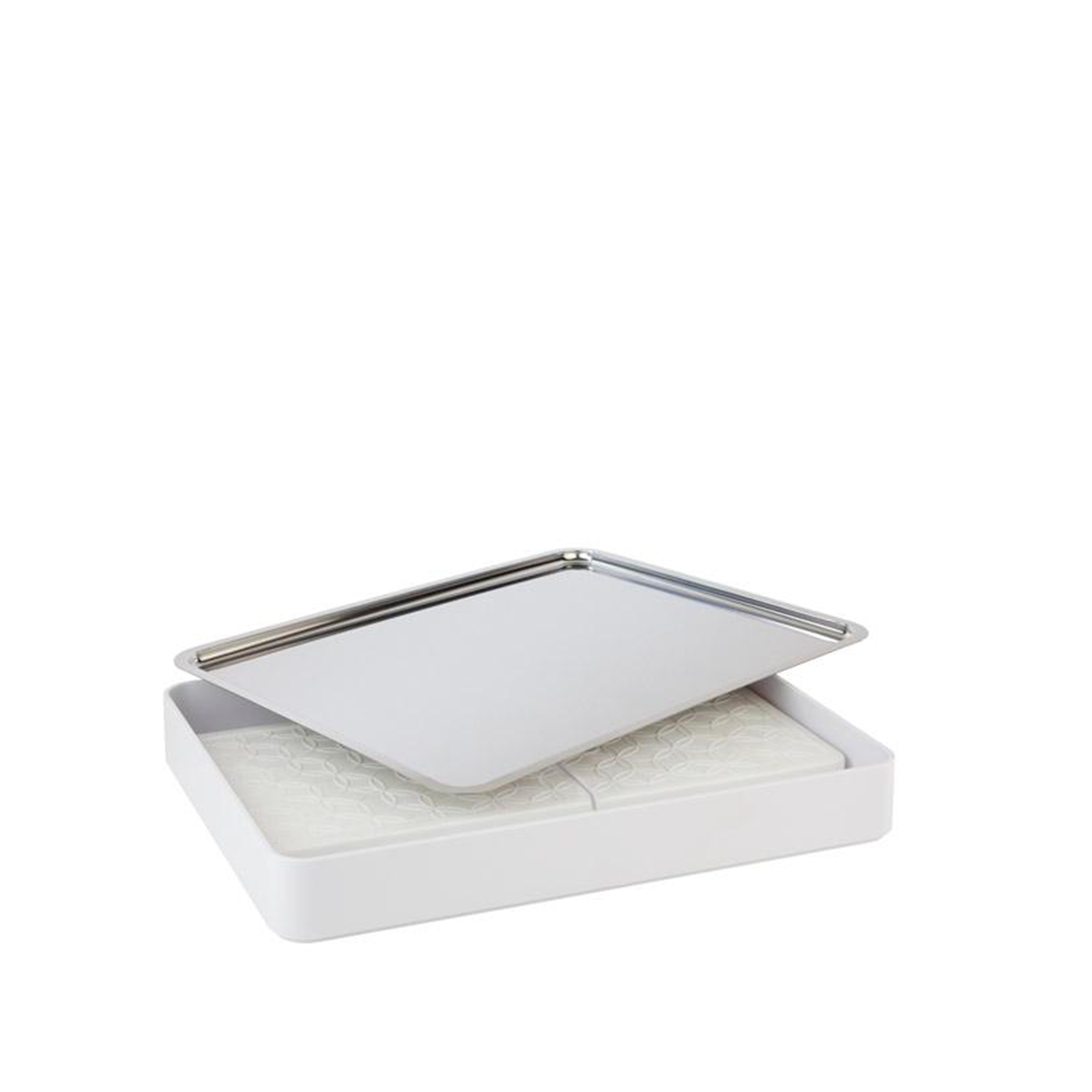 Bandeja Buffet Inox Aps Branco 43.5X32.5cm