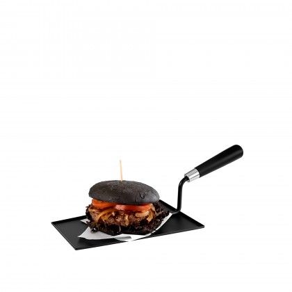 Esptula Servir com Pega Inox Bob Preta 23.5X15.5cm