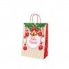 Saco Papel Natal Feliz Natal 24X10X32cm Saco Papel Natal Feliz Natal 24X10X32cm