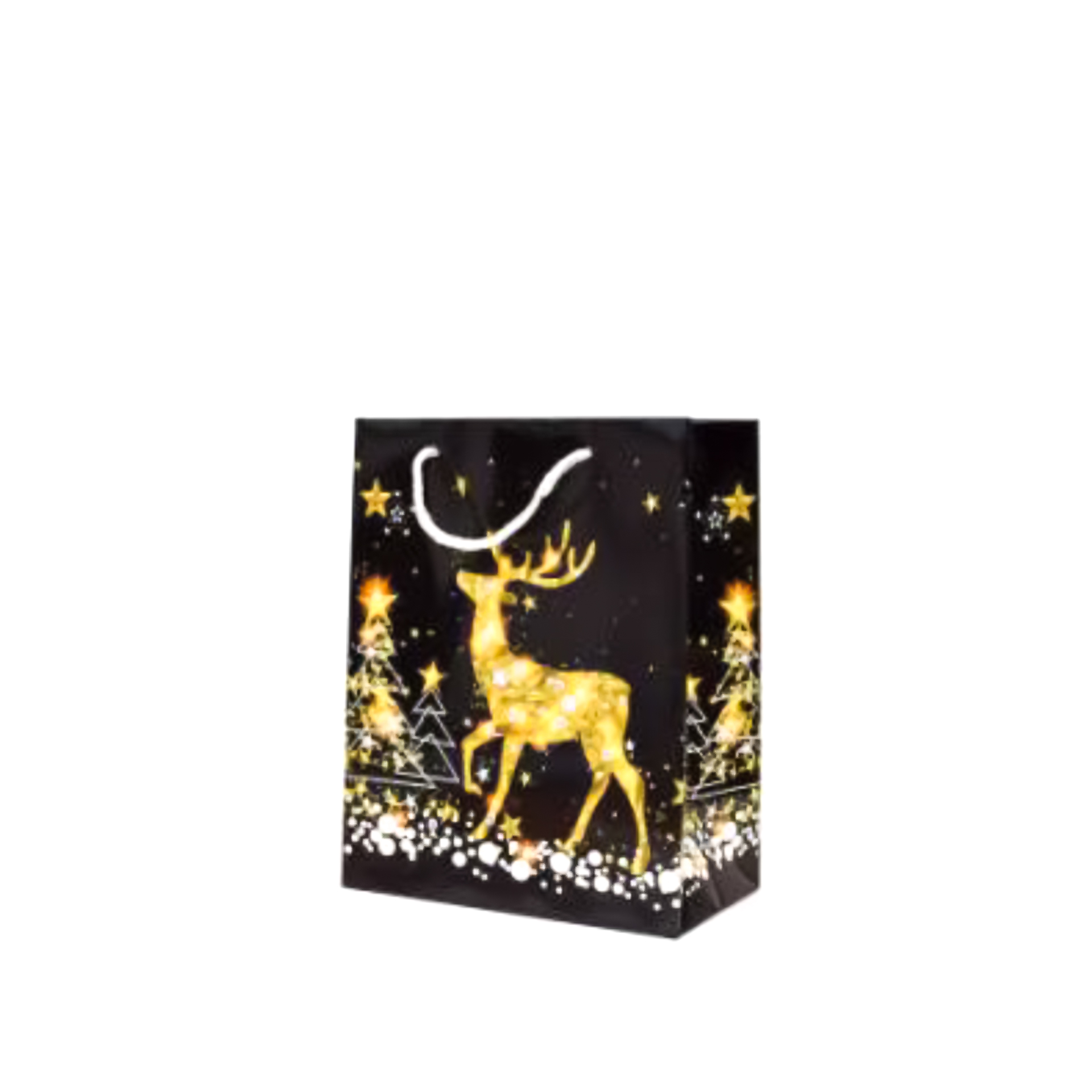 Saco Papel Natal Rena 18X10X23cm