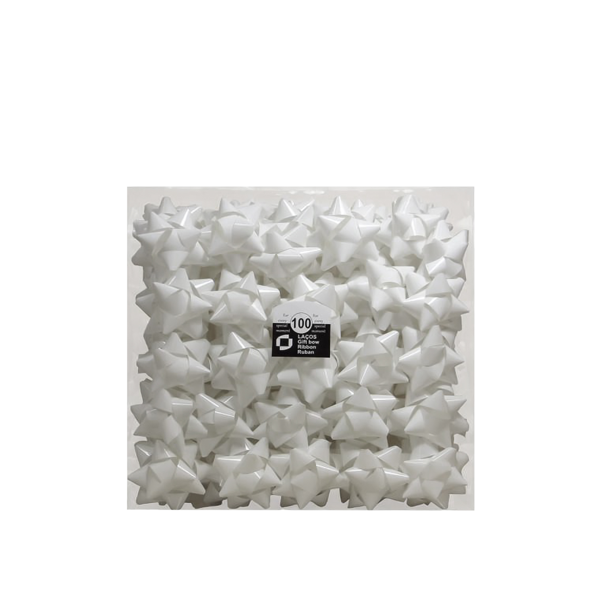 Laços Branco Pérola 76mm Caixa 100