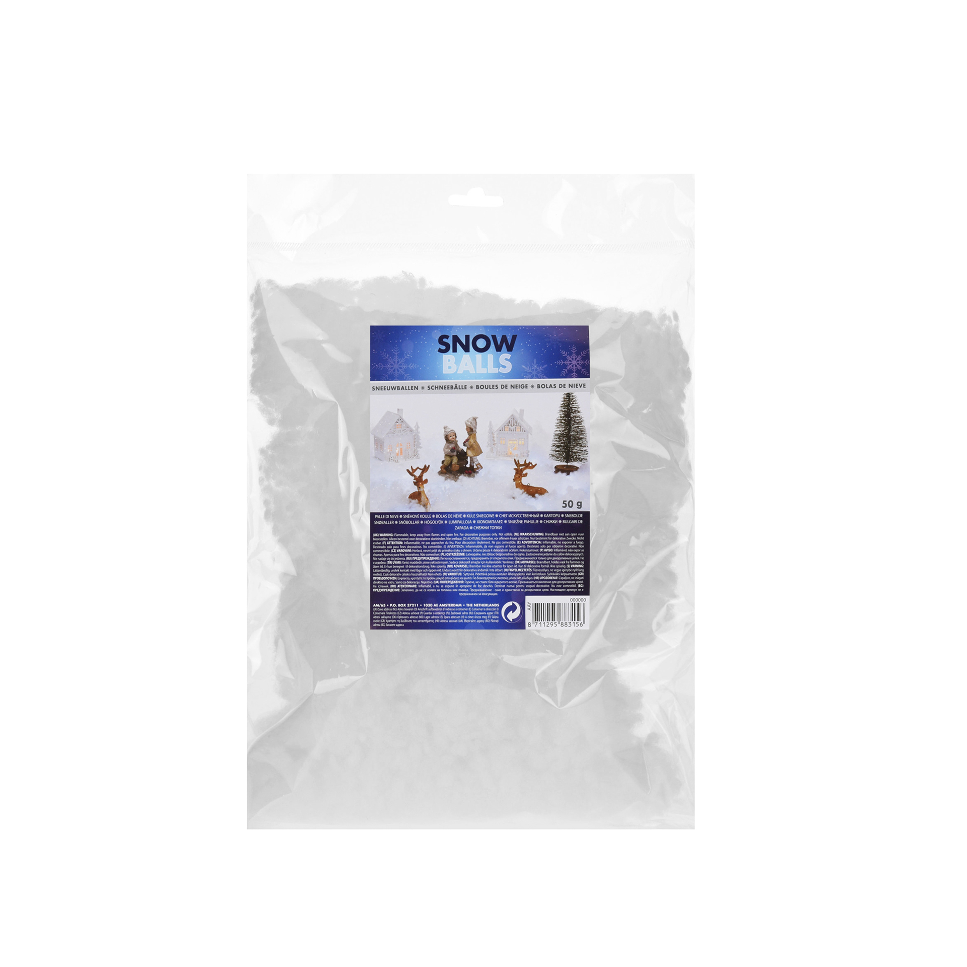 Saco Bolas Neve Artificial 50G