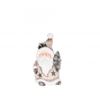 Figura Pai Natal Com Led 34CM Figura Pai Natal Com Led 34CM