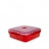 Caixa Hermtica Ding Microondas Quadrado Vermelho 2000ml 21.5X21.5X8cm