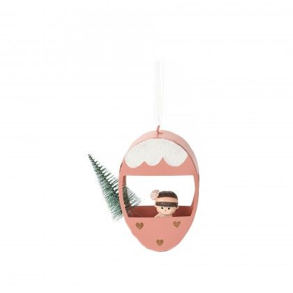 Pendente Ovo Metal Rosa 13CM