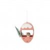 Pendente Ovo Metal Rosa 13CM